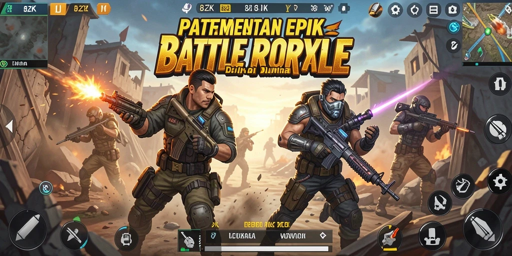Gameplay seru di 8ZK dalam pertempuran Battle Royale.