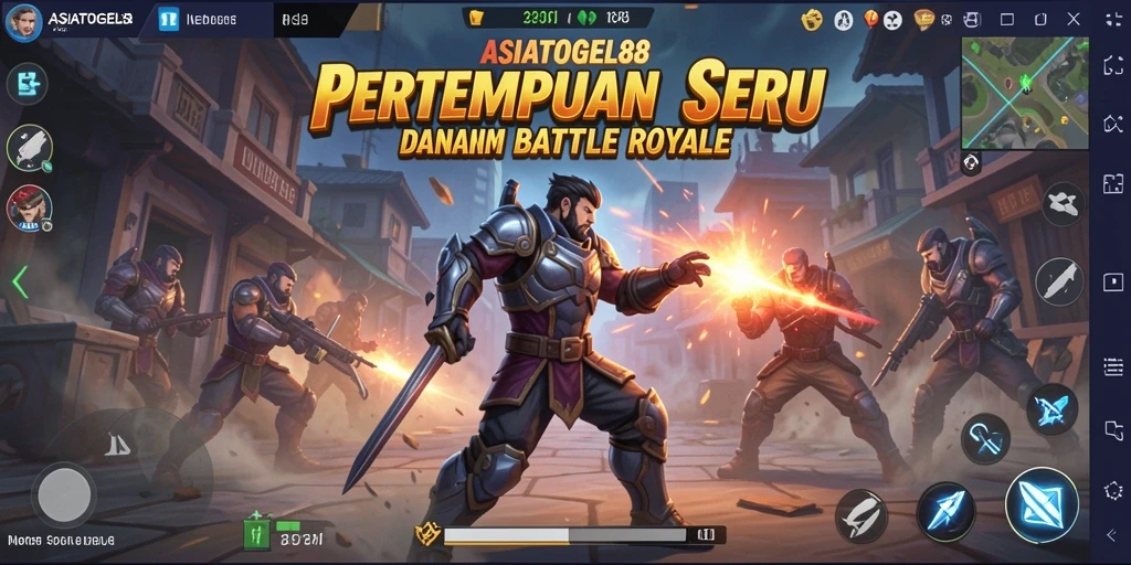 Screenshot ASIATOGEL88 dengan aksi Battle Royale yang intens.