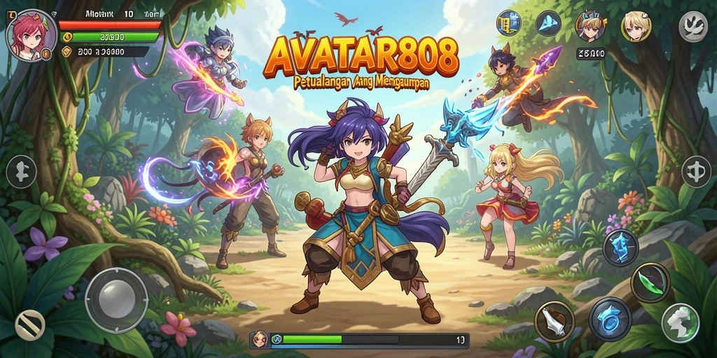 Gameplay seru di dunia anime yang penuh warna.