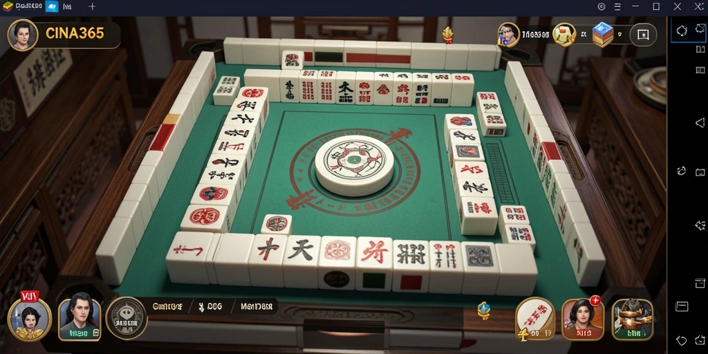 Tampilan utama CINA365 menunjukkan gameplay Mahjong yang menarik dan interaktif.