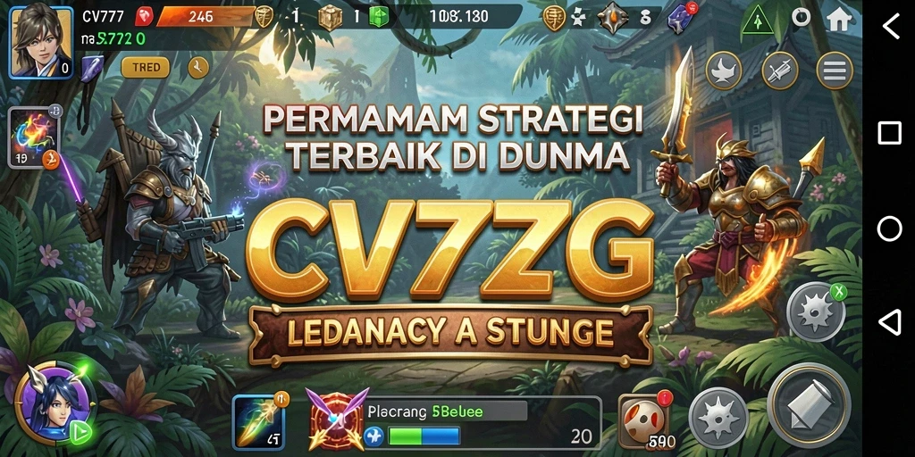 Tangkapan layar utama CV777 menunjukkan aksi pertarungan strategis yang mendebarkan.
