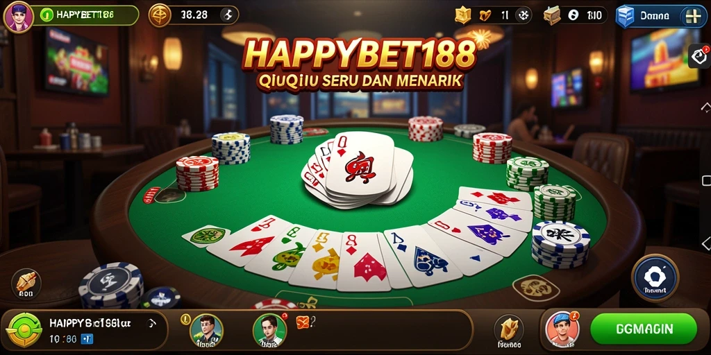 Tampilan gameplay QiuQiu yang mendebarkan di HAPPYBET188.