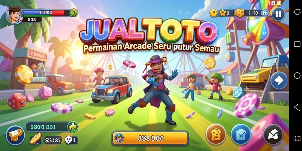 Tampilan screenshot JUALTOTO menunjukkan aksi seru dalam gameplay Arcade.