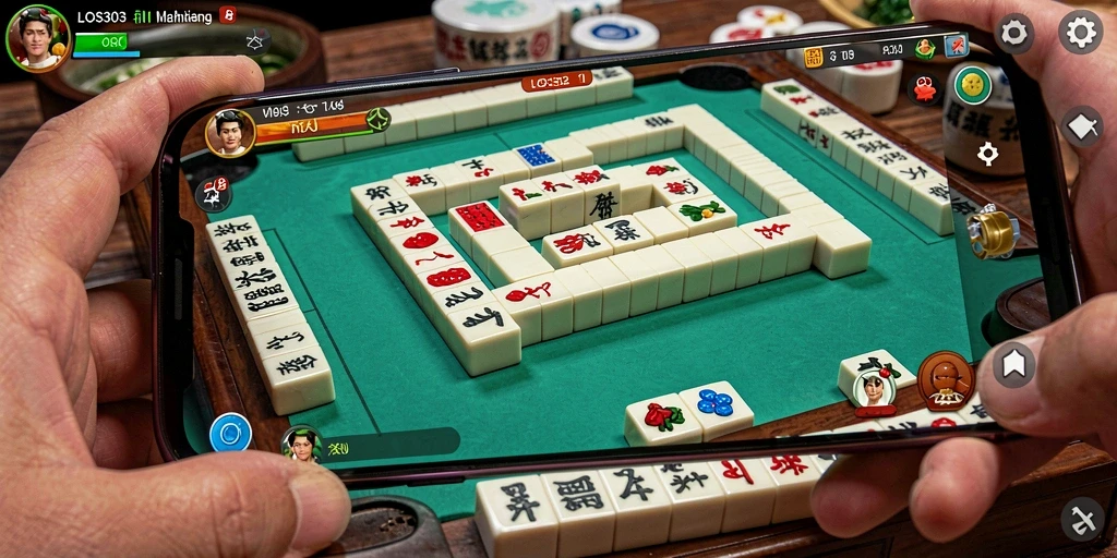Screenshot menunjukkan pemain yang tengah mencocokkan ubin Mahjong.