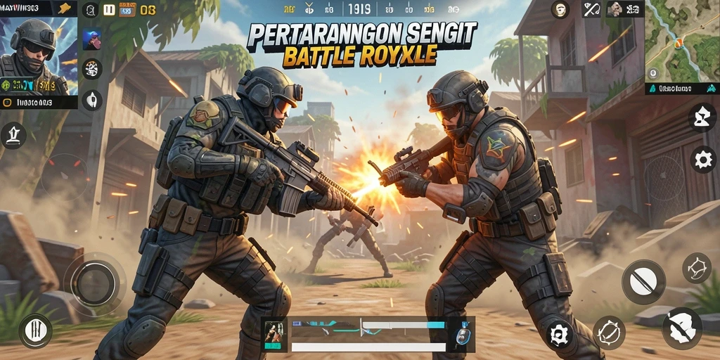 Gameplay seru di MAXWIN303, pertarungan Battle Royale mendebarkan.