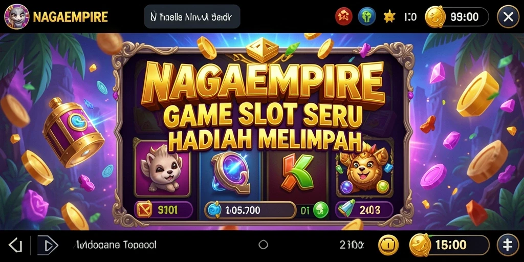 Tampilan gameplay NAGAEMPIRE dengan simbol Slot yang menarik.