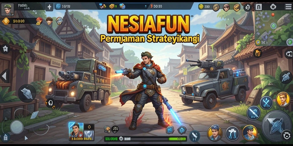 Screenshot utama menunjukkan gameplay strategi yang mendebarkan dan menantang.