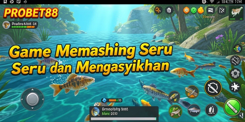 Tampilan grafik memukau dari gameplay memancing di PROBET88.