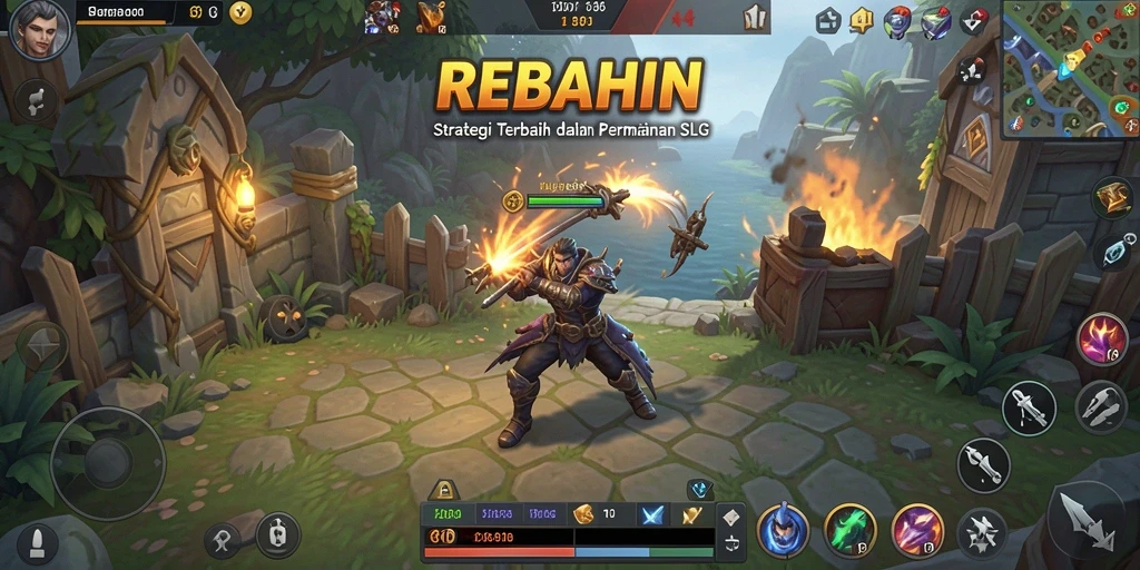 Tampilan gameplay menarik REBAHIN dengan elemen SLG yang mendebarkan.