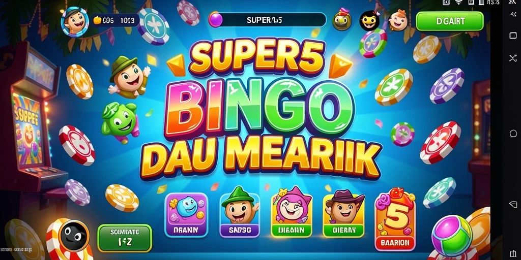 Screenshot gameplay <strong>SUPER5</strong> memperlihatkan keseruan permainan Bingo yang menarik.